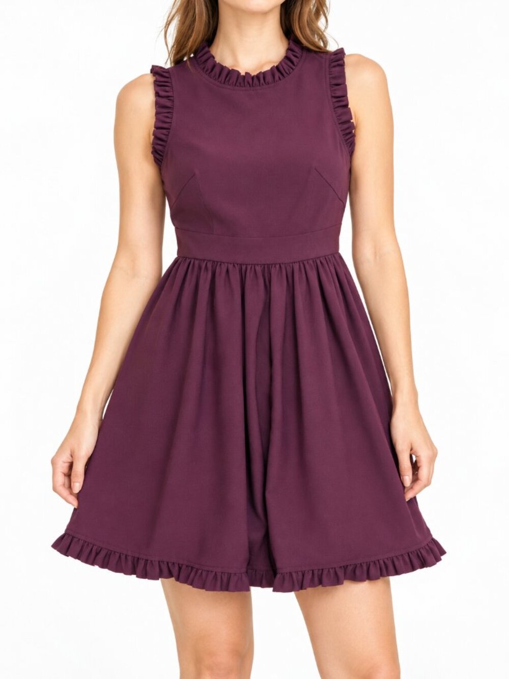 Kate Spade Purple Ruffle Trim Fit & Flare Dress | Size 0